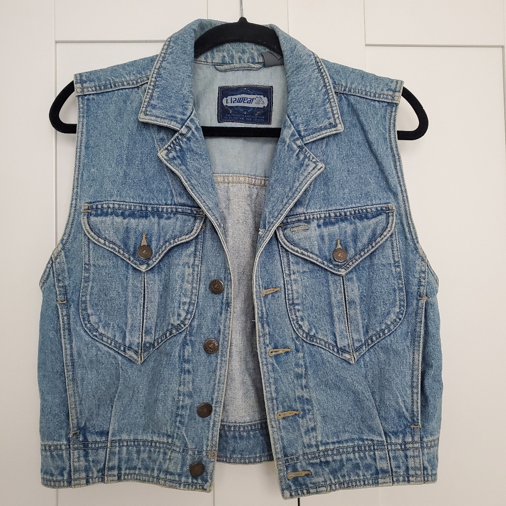 Liz Claiborne Vintage Denim Vest Jacket